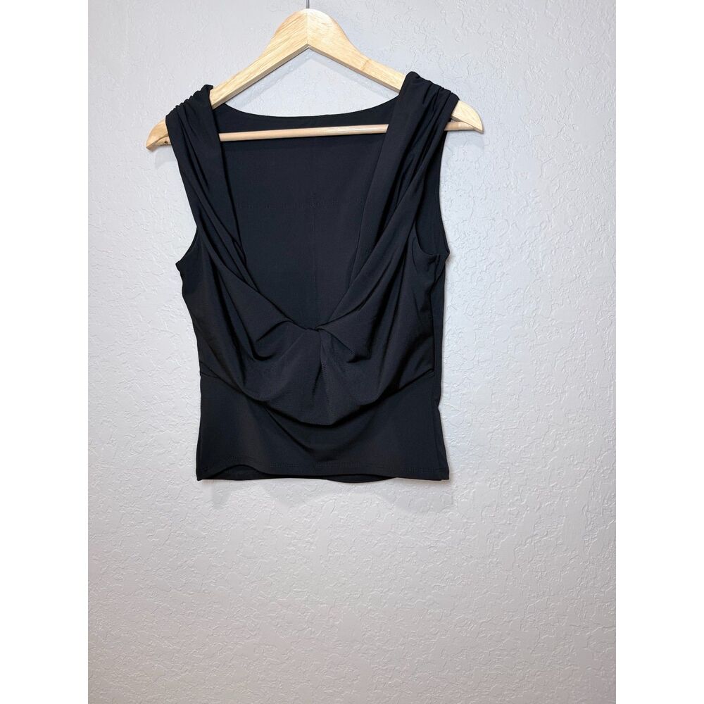 Abercrombie Bra Free Black Cowl Neck Top M NWT Sleeveless Draped Going Out